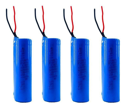 4x Super Baterias 3,7v 18650 2200mah Com Fio