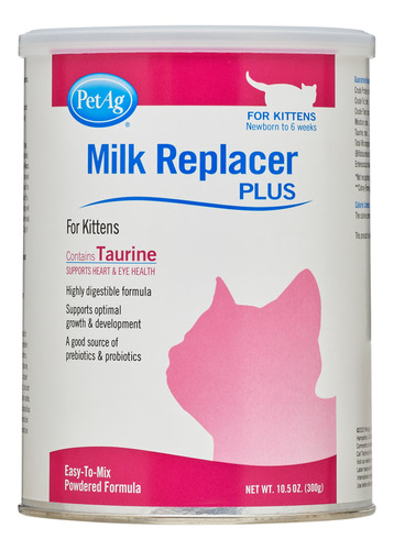 Leche En Polvo Para Gatitos 10.5 Onzas Replacer Plus Petag 