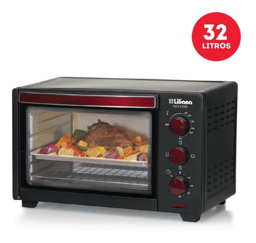 Imagen 2 de 7 de Horno Eléctrico Liliana Fácil Cook Ao132 32lt 1750w