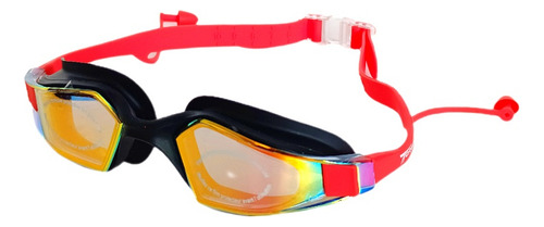 Lentes De Natación Espejados Con Tapones Integrados + Gorra