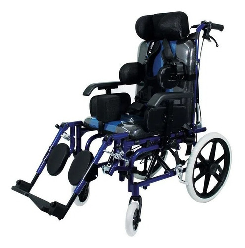 Silla De Ruedas Infantil Pci Anti Volcaduras S700 Handy Color Negro