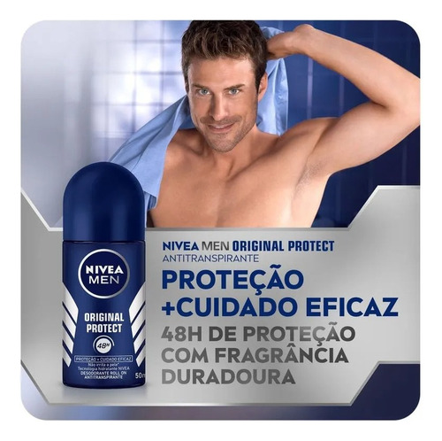 Nivea Men Roll On Original Protect 50ml Kit C/10 Fresh