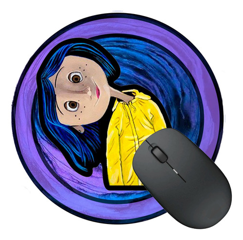 Mousepad Alfombrilla Circular Nueva Coraline Puerta Secreta