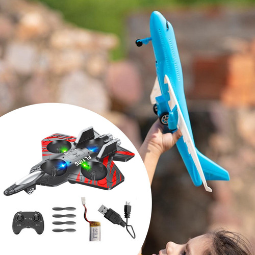 Avião De Controle Remoto Com Luz Portátil, Brinquedo