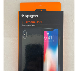 Carcasa Spigen iPhone X/xs Slim Original + 2 Vidrios Templad