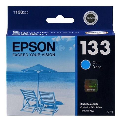 Cartucho Epson 133 Original Cyan T133220 Wis Tecno