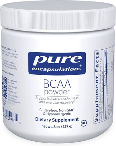 Pure Encapsulations Bcaa En Polvo | Suplemento Hipoalergéni