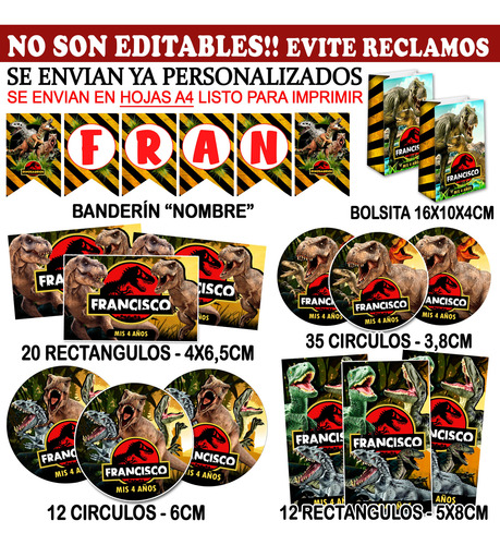 Jurassic Park (kit Para Imprimir)
