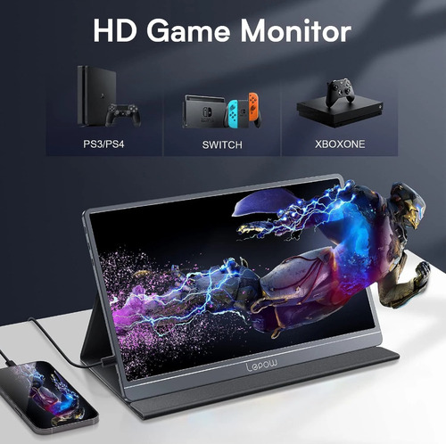 Monitor Gamer Portátil Ips 15.6 Pulgadas Type-c Full Hd Hdmi