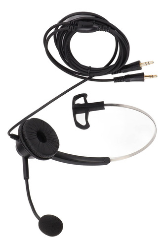Auricular Mono Para Pc Plug And Play Negocio Enchufe Doble 3