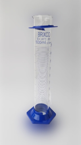 Probeta Graduada Base Plástica Hexagonal 500ml