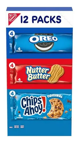 Paquete De Variedad De Galletas Nabisco, Oreo, Nutter Butter