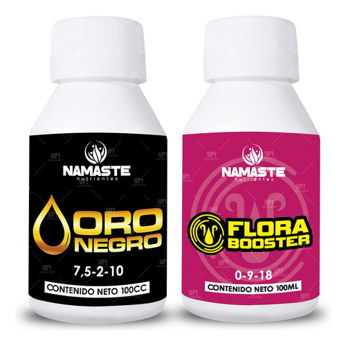 Flora Booster Y Oro Negro Combo Crecimiento Floración 100ml