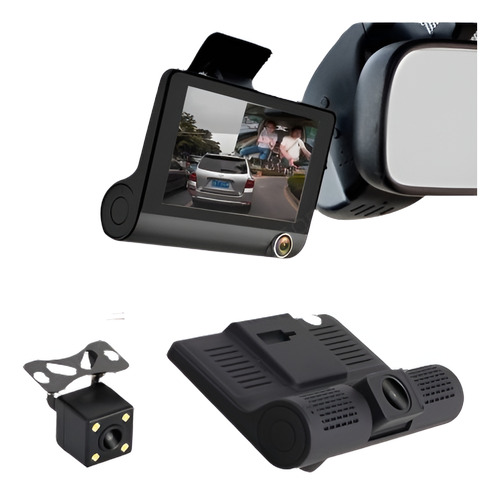 Nueva Lente Dual 4'' Hd 1080p Vehículo Coche Dash Cam Traser