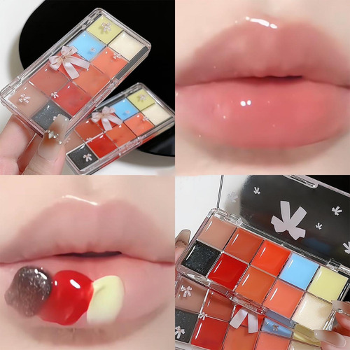 Juego De Paleta De Labios Paleta De Brillo De Labios Maquill