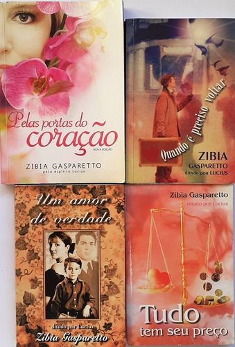 4 Zíbia Gasparetto- Pelas Portas Do Coração + 3 Livros