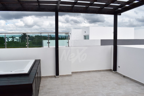 Imagen 1 de 30 de Hermoso Pent-house Con Jacuzzi En Residencial Con Áreas Sociales Aut. Duarte Santiago (hfa-244)