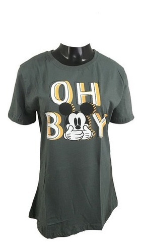 Camiseta Mickey Oh Boy Cinza Clube Comix - M