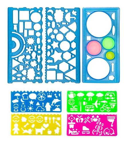 A 7 Plantillas De Dibujos Geométricos, Regla Geométrica