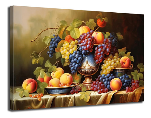 Lienzo Decorativo De Frutas Para Cocina, Arte De Pared Vinta