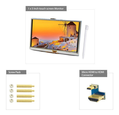 Pantalla Lcd Táctil 5 Pulgada 800x480 Raspberry Pi 4 Pi 3