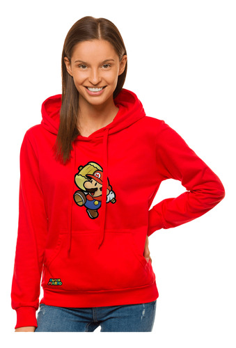 Buzo Con Capota Nintendo Family Game Nes Mario Bro Hoddie M