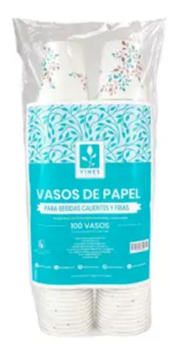 Vasos De Papel Vines 100 Piezas