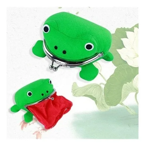 Monedero Rana Verde Peluche Naruto Bolsa Sapo Carterera Moda