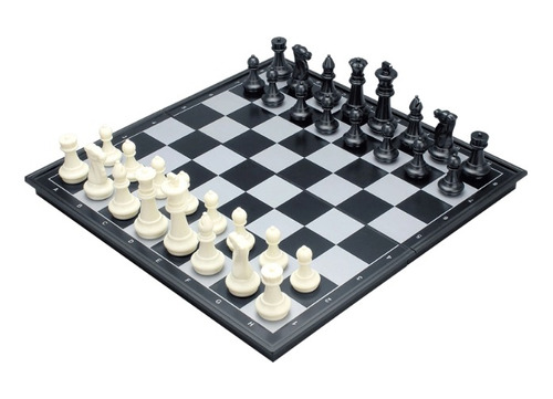 Tablero Ajedrez 2 En 1 Magnetico Plegable 36cm Chess Damas