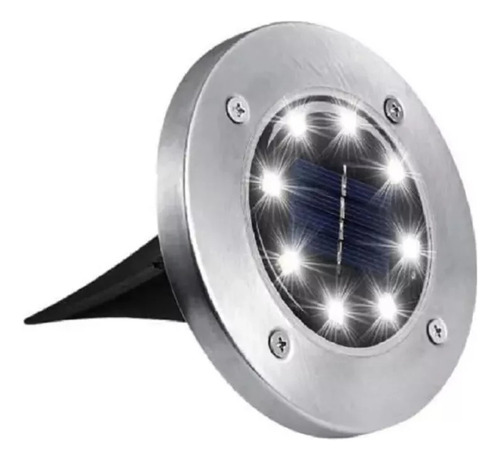 Foco Luz Solar Para Jardin Piso Embutir 8 Led