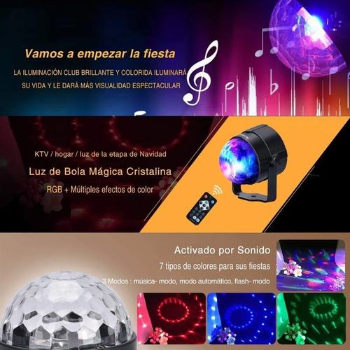 Imagen 4 de 9 de Proyector De Luces Led Pequeño Para Fiesta O Discoteca