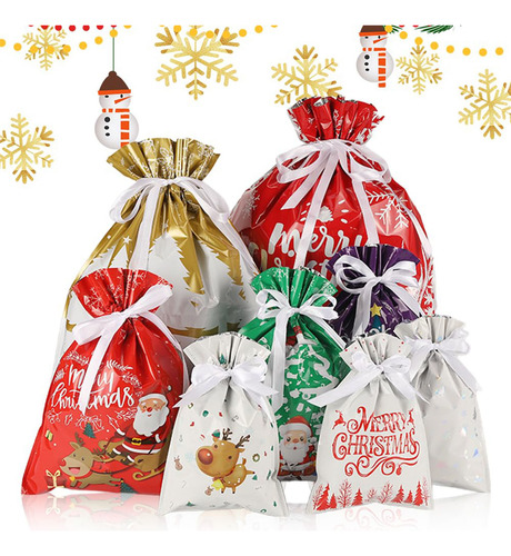 Bolsas De Regalo Con Cordones Navideños M 2024 New Christ 80