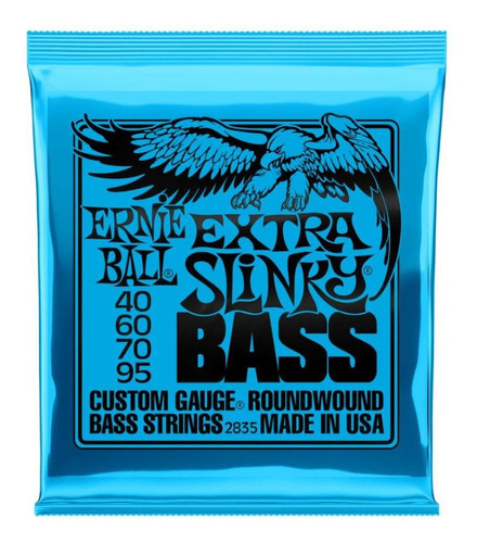 Encordoamento Baixo 4 Cordas 040 Extra Slinky Ernie Ball