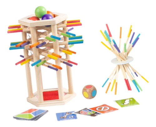 Juguete De Equilibrio De Palitos De Madera, Juego De Mesa M