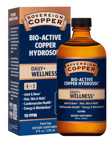 Sovereign Copper Hydrosol De Cobre Bio-activo, Suplemento De