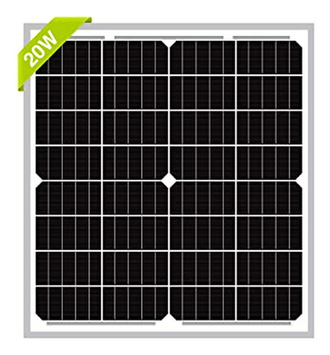 Panel Solar 20w 12v Monocristalino De Alta Eficiencia