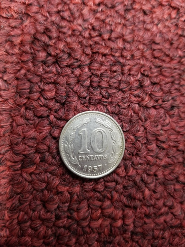 Moneda De Argentina - 10 Centavos - 1957