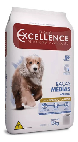 Ração Dog Excellence Raça Médias Adulto Frango/arroz 15kg