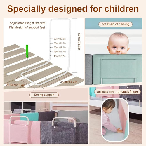 Barandilla De Cama Para Niños Pequeños, Protector De Barandi