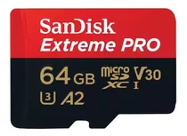 Comprar Memoria Sandisk Extreme Pro 64Gb Sdsqxcu-064G-Gn6Ma Microsdxc Uhs-I Velocidad Hasta 200Mb\u002FS, Para Drones, Smartphones Grabación 4K Uhd