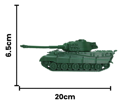 Miniatura Tanque De Guerra Tiger 2 Alemão - Inform 3d