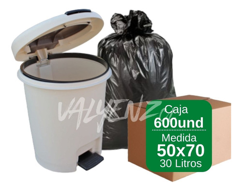 Bolsa De Basura 50x70 30l Caja De 600uds - Al Mayor