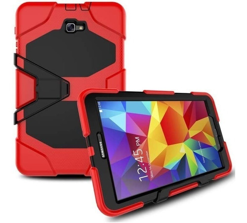 Funda Case Samsung Tab A T290 Rudo Con Base Y Mica 