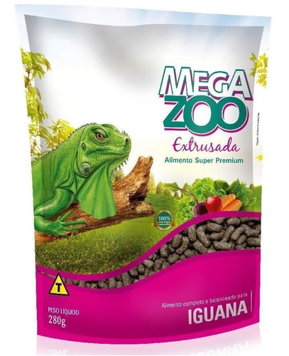 Imagem 1 de 8 de Ração Super Premium Iguana - Megazoo - 280gr
