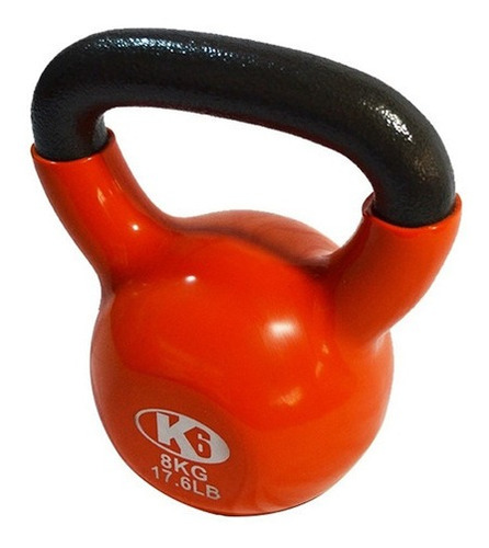 Kettlebell Pesa Rusa De Hierro Y Pvc 8kg 17lbs K6 Fitness