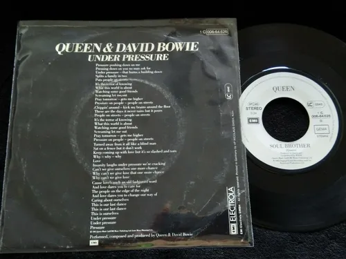 Vinilo Single 7 Queen David Bowie Under Pressure 1981 (Usado)