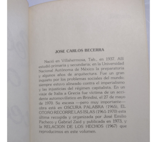 Relación De Los Hechos Por José Carlos Becerra S5 (Usado)