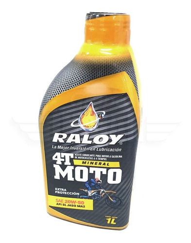 1 Lt Aceite Raloy 4t 20w 50 Mineral Motocicleta Pulsar Bajaj