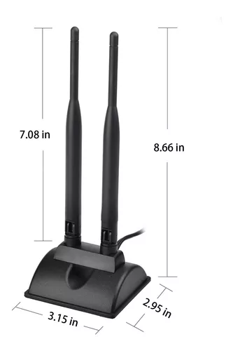 Eightwood Antena Wifi Dual Con Conector Macho Rp-sma, Anten.