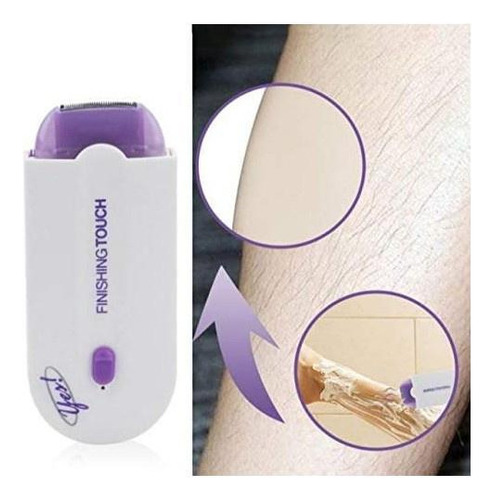 Depilador A Laser Recarregável | Indolor | Branco/roxo | Usb